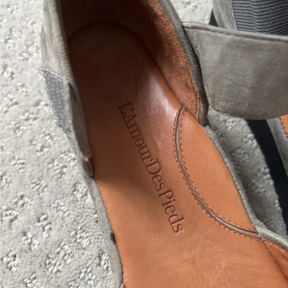L'Amour des Pieds Women's Gray Platform Sandals 6.5 - Picture 3 of 7